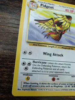 Pokemon Jungle Unlimited Pidgeot 24/64 Non Holo (YELLOW INK MISPRINT) - Image 2