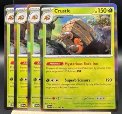 4x Crustle 012/182 Destined Rivals Pokemon TCG NM Playset - Image 1