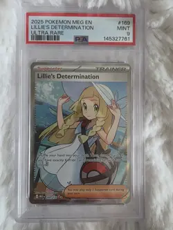 Pokemon Mega Evolutions 169/132 Lillies Determination Full Art Trainer PSA 9📈💥 - Image 1
