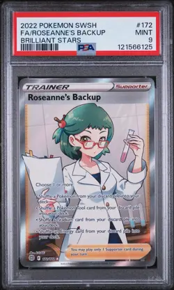 Pokemon TCG Roseanne's Backup Sword & Shield: Brilliant Stars 172/172 PSA 9 - Image 1
