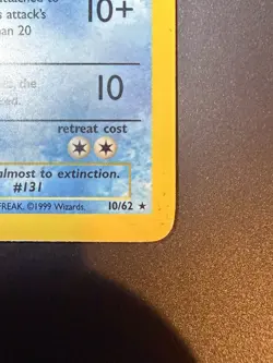 Pokemon TCG Lapras 10/62 Fossil 1st Edition Holo Rare 1999 Ken Sugimori 80 HP - Image 2