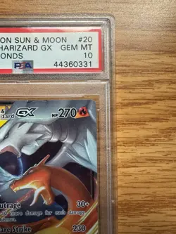 [PSA 10] 2019 POKEMON S&M RESHIRAM & CHARIZARD GX TAG TEAM #20 UNBROKEN BONDS - Image 3