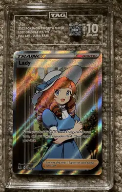 TAG 10 Pokemon Lady Lost Origin Ultra Rare Full Art - Image 1