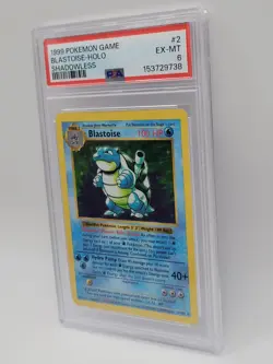 Blastoise 1999 Pokemon Base Set Shadowless Holo #2 PSA 6 - Image 2