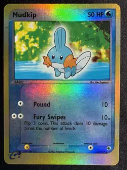 Pokemon Mudkip 60/109 EX Ruby & Sapphire 2003 Reverse Holo Common 50 HP DMG - Image 1