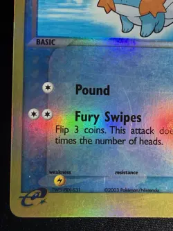 Pokemon Mudkip 60/109 EX Ruby & Sapphire 2003 Reverse Holo Common 50 HP DMG - Image 4