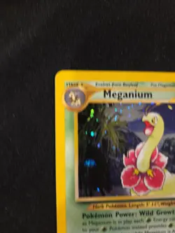 Pokemon TCG Meganium 11/111 Neo Genesis Holo (With Swirl) - Image 2
