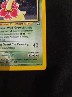 Pokemon TCG Meganium 11/111 Neo Genesis Holo (With Swirl) - Image 5
