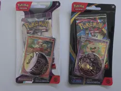 Pokemon Paldea Evo + Phantasmal Checklane Blister Promo With Coin - Image 1