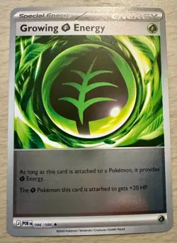 Pokemon TCG Growing Grass Energy 086/088 Perfect Order Reverse Holo Trainer Card - Image 1