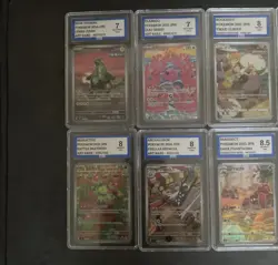 Pokemon TCG Graded Bundle Of Ten Cards Art Rare And Character Rare - Image 2