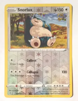 POKEMON CARD SNORLAX REVERSE HOLO CARD 141/192 GOOD CONDITION 2020 - Image 1