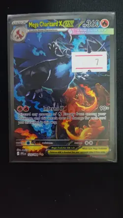 Mega Charizard X ex 125/094 SPECIAL Illustration Rare Pokemon Phantasmal Card 7 - Image 1