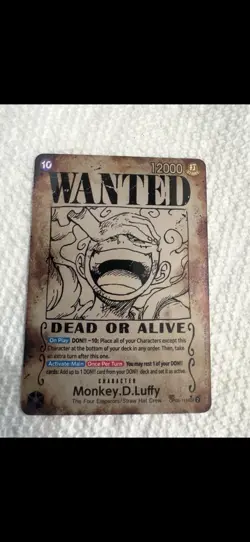 Bandai One Piece Monkey.D.Luffy SP Character OP05-119 10 Cost 12000 Power Card - Image 1