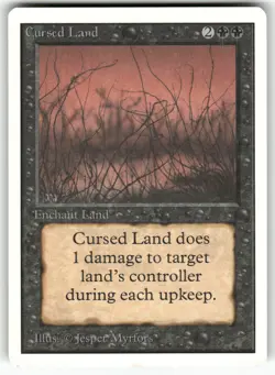 Cursed Land Unlimited Edition Uncommon Magic: the gathering Near Mint or Better - Image 1