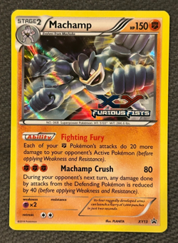 Pokemon Machamp XY13 Furious Fists Pre-Release Promo Holofoil - LP - Image 2