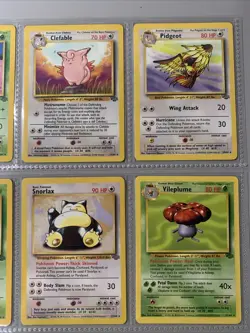 Pokemon TCG Jungle Set Non Holo Rare Binder Page Lot - WOTC VTG 1999 - Image 3