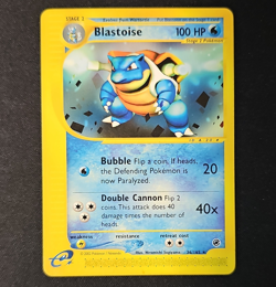 Pokemon Blastoise 036/165 Expedition Base Set Rare Regular 100HP English 2002 - Image 1