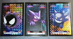 GASTLY X HAUNTER X GENGAR LOT MISPRINT - POKEMON KANTO CREALASER RARE TCG HOLO - Image 1