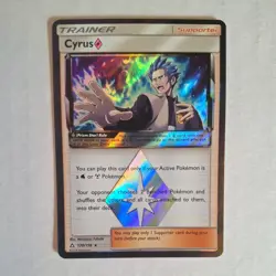 Cyrus Prism Star #120/156 SM - Ultra Prism Holo Prism Rare Pokemon - LP - Image 3