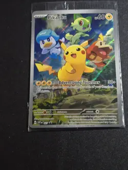 2023 POKEMON SVP EN-SV BLACK STAR PROMO #027 PIKACHU PALDEA EVOLVED - SEALED - Image 1
