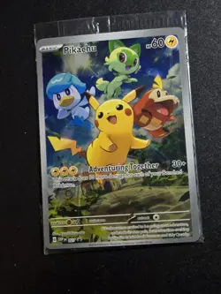 2023 POKEMON SVP EN-SV BLACK STAR PROMO #027 PIKACHU PALDEA EVOLVED - SEALED - Image 2