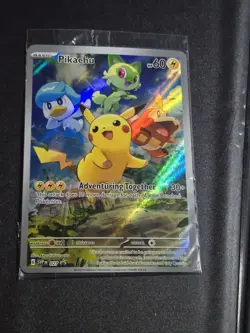 2023 POKEMON SVP EN-SV BLACK STAR PROMO #027 PIKACHU PALDEA EVOLVED - SEALED - Image 3