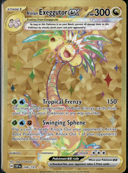 Pokemon TCG Alolan Exeggutor EX 248/191 SSP Full Art Holo Rare 300 HP Grass - Image 1