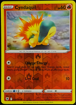 Cyndaquil 23/189 Reverse Holo Astral Radiance - Pokemon TCG - Mint - Image 1