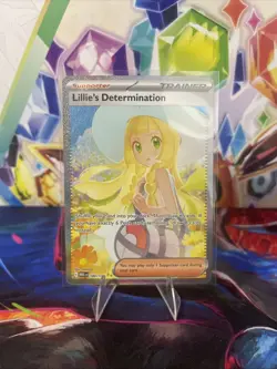 Pokemon Lillie's Determination 184/132 Full Art Holo Trainer SIR RAW - Image 1