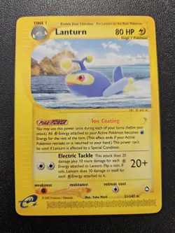 Pokemon Aquapolis Lanturn Non-Holo Rare 21/147 NEAR MINT - Image 1