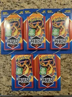 Pokemon Mystery Booster Packs (5 Sealed) – 1:5 Odds at Chase – New Sealed - Image 1