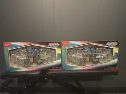 POKEMON PRISMATIC EVOLUTIONS LUCARIO & TYRANITAR EX PREMIUM COLLECTION LOT OF 2 - Image 1