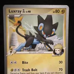 Pokemon Luxray GL LV.48 9/111 World Championship Decks Rare 80HP 2009 Regular - Image 2