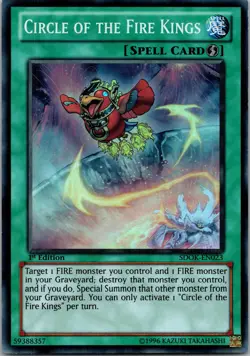 Yugioh Circle of the Fire Kings SDOK-EN023 1st Edition Super Rare NM - Image 1