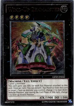 Yugioh Wind-Up Zenmaister GENF-EN042 Ultimate Rare NM - Image 1
