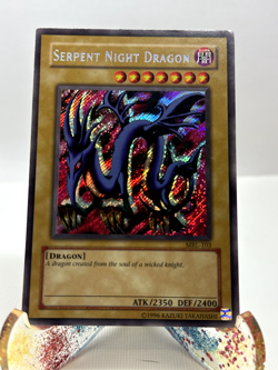 YuGiOh! Serpent Night Dragon MRL-103 Unlimited Secret Rare HP Crease in Back - Image 1