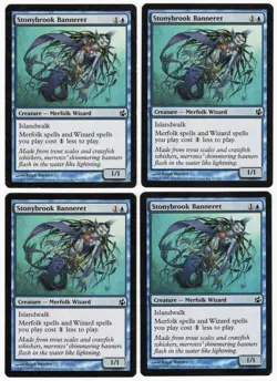Stonybrook Banneret x4 4x 2008 Morningtide PLAYSET Blue Creature MTG LP AZ2 - Image 1