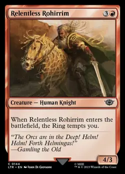 Relentless Rohirrim - Foil NM, English MTG The Lord Of The Rings: Tales Of Middl - Image 1
