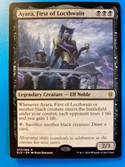 MTG 1x Ayara, First of Locthwain # 75 Throne of Eldraine Magic Gathering x1 NM - Image 1