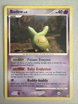 Budew 33/100 Diamond & Pearl Stormfront Pokemon Non Holo Near Mint - Image 1