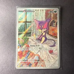 Purrloin 136/086 Pokemon Scarlet & Violet White Flare Illustration Rare - Image 1