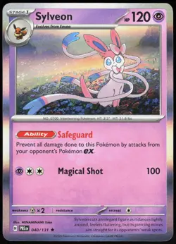 SV: Prismatic Evolutions Sylveon 040/131 Holo Rare Pokemon Holo MP - Image 1