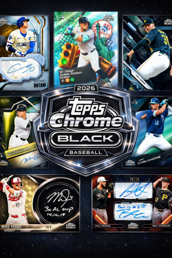 New York Mets BREAK #RH615 ~ FULL CASE 2026 TOPPS CHROME MLB BLACK - Image 1