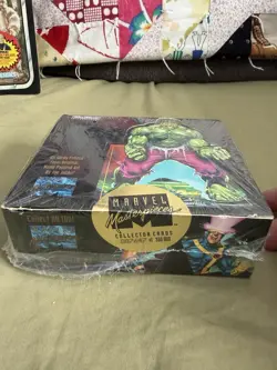SkyBox Marvel Masterpieces Sealed Box 1992 Hulk Cyclops 100 Cards - Image 1