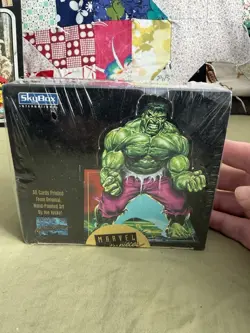 SkyBox Marvel Masterpieces Sealed Box 1992 Hulk Cyclops 100 Cards - Image 4