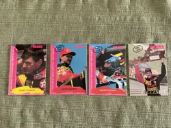 1993 Traks Davey Allison First Run lot of 4 race cards - Image 1