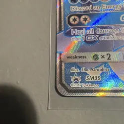 Pokemon TCG Primarina GX Sun Moon Black Star Promo SM39 Full Art Rare - Image 3