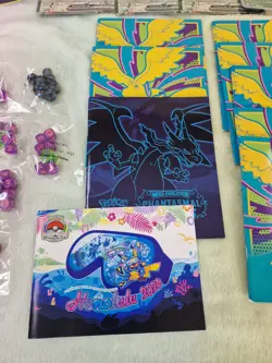 Large Pokemon TCG Evolutions Bundle - Dice Sets, Manuals, Card Sleeves, Stickers - Image 3