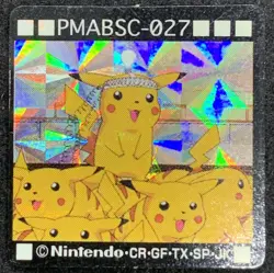 Pikachu 027 Pokemon GB Pocket Mini Card Anime 1inch Japanese Nintendo Rare - Image 1